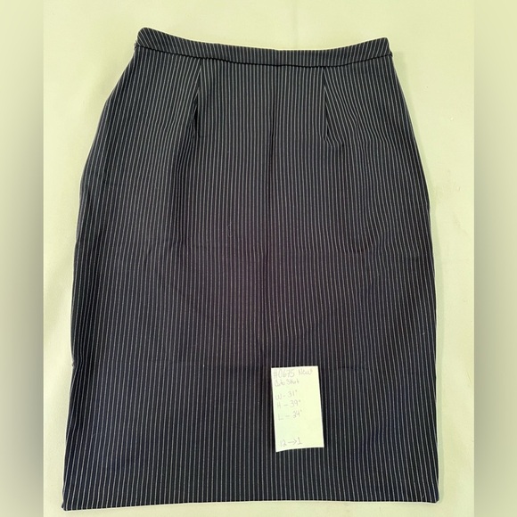 Cato‎ Women’s Navy Blue Stripe Pencil Skirt Size 8 NWT - Picture 8 of 8